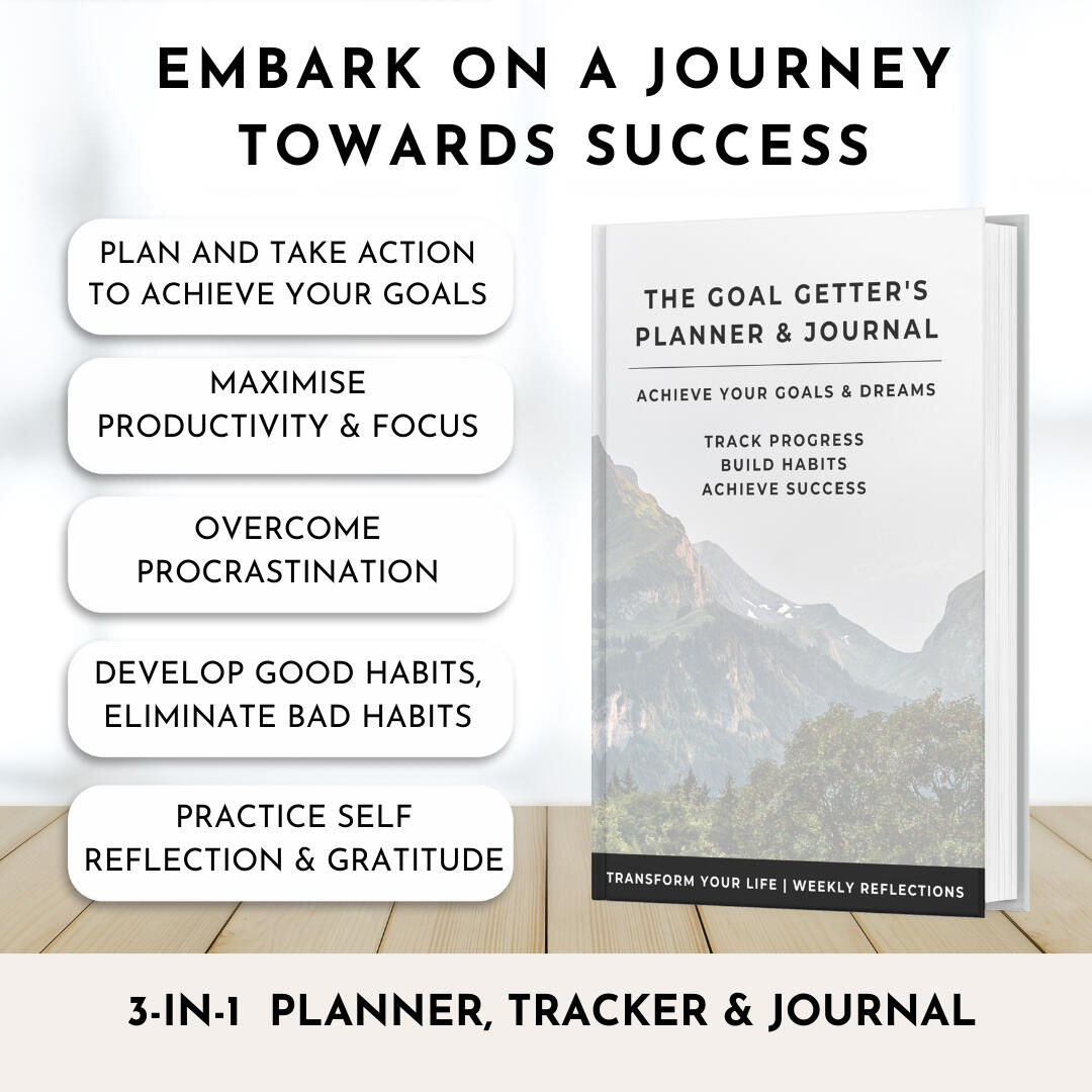 goal planner journal productivity manifestation success habits tracker weekly journal