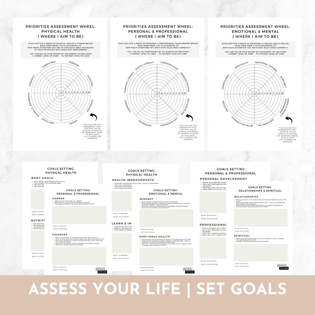 goal planner journal productivity manifestation success habits tracker weekly journal